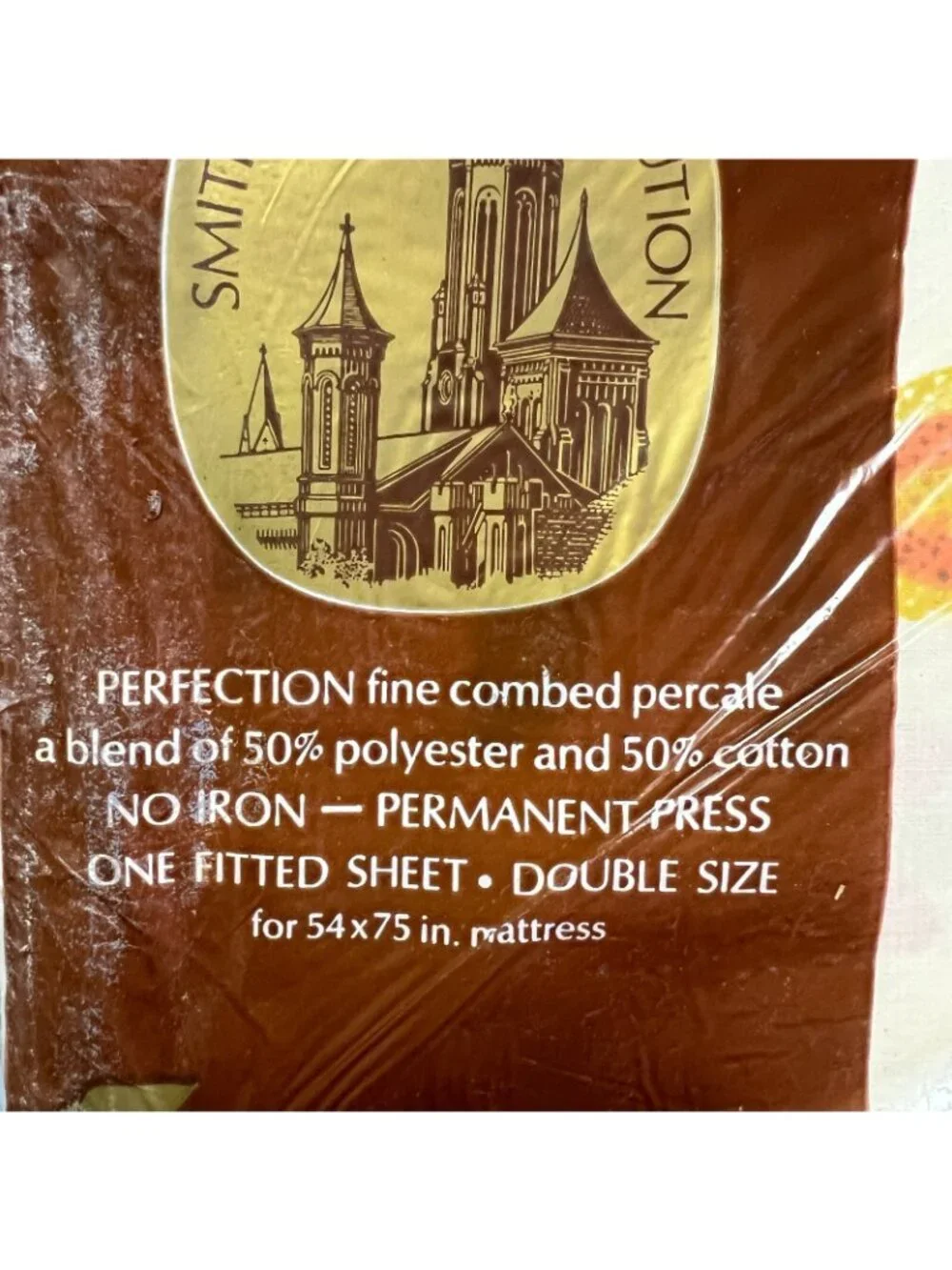Vintage NOS Fieldcrest Double Fitted Sheet Patience Rose American Treasures